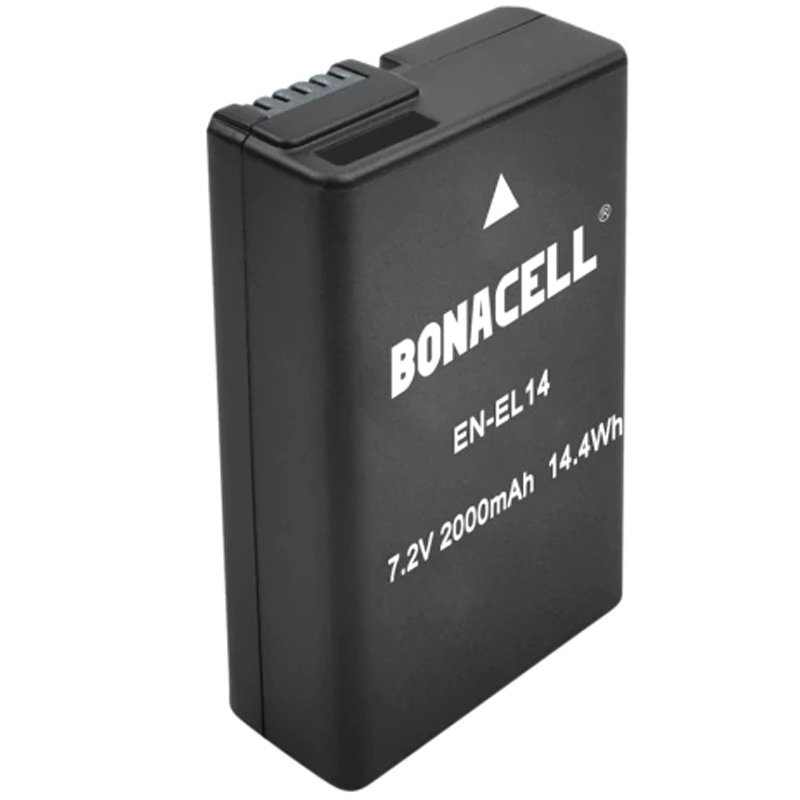 Аккумулятор EN-EL14 Bonacell 2000mAh на Nikon D3100 3200 3300 3400 3500 5600 5100 5200 P7000  #1