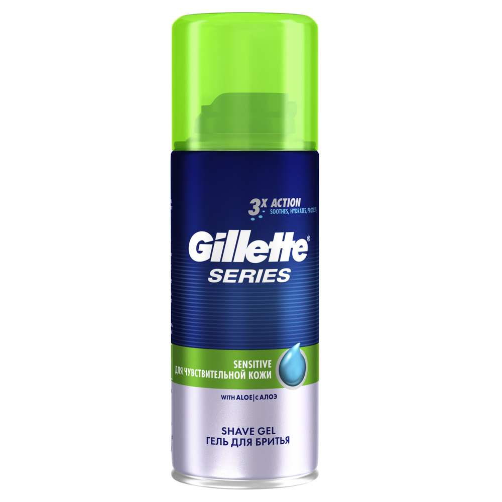 Гель для бритья Gillette Series Sensitive, для чувствительной кожи, мужской, 75  #1