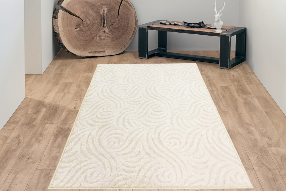 Ковровое покрытие , ковровая дорожка , ковролин "Carpet World" , белый , полиамид , микрофибра , гипоаллергенный #1