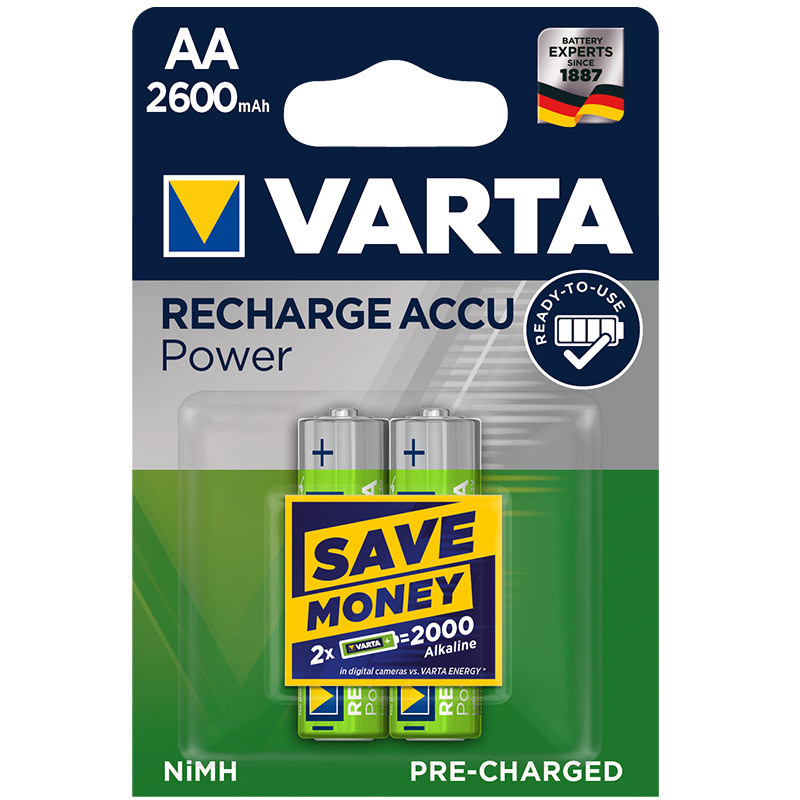 Аккумуляторы (2шт) VARTA HR6 AA Ni-MH 2600mAh 5716 #1