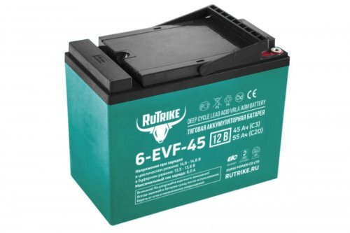 Тяговый аккумулятор RuTrike 6-EVF-45 (12V45A/H C3) #1