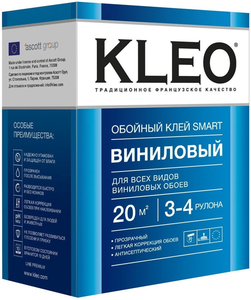 Клей обойный KLEO SMART 3-4 Виниловый 90 гр. #1