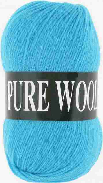 Пряжа Pure Wool Vita (Пур Вул Вита), цвет: 1761 Голубая бирюза, 1 моток 100 гр., состав: 100% шерсть, #1