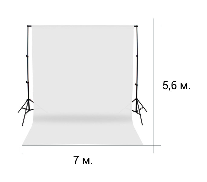 GOZHY Фон для фото 700 см x 560 см, белый #1