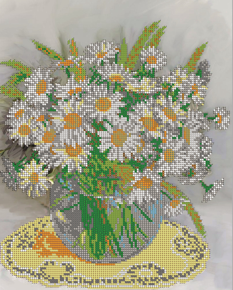 Схема для вышивания бисером Светлица (без бисера), картина "Любимые цветы" 24*30см  #1
