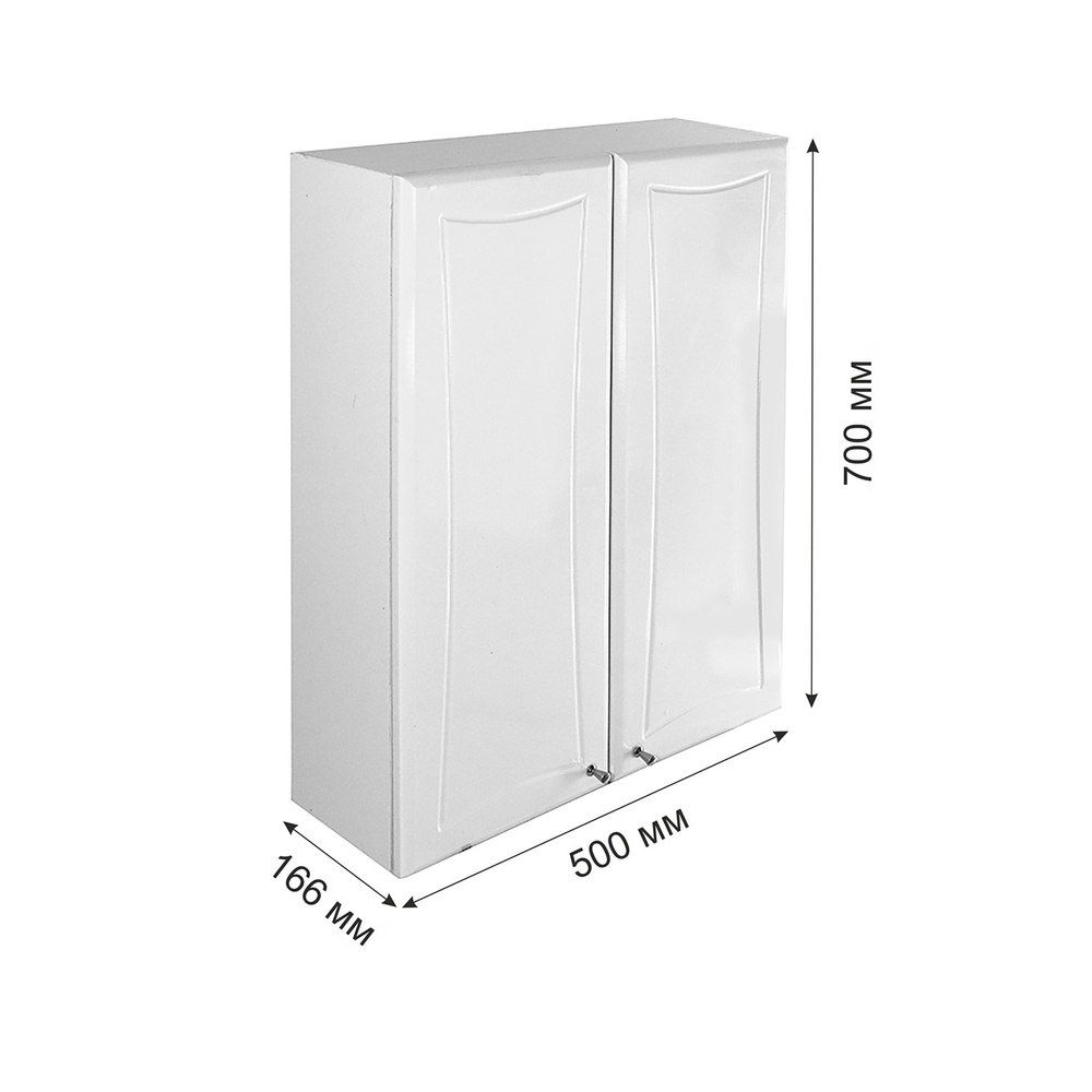 Шкаф навесной для ванной I шкаф для ванной Mixline 50х16х70 см. Белый ПВХ  #1