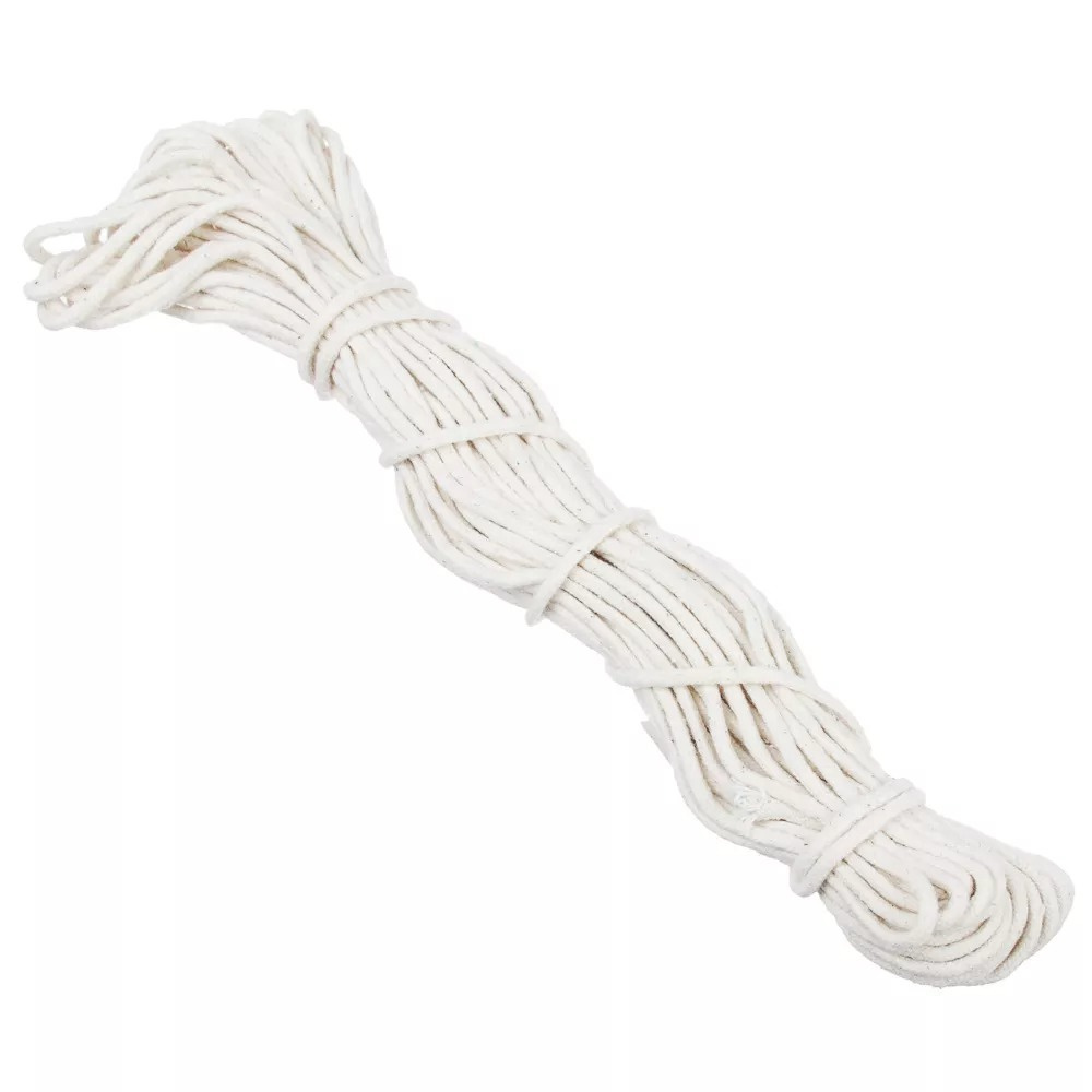 Веревка бельевая (шнур крученый) д2,5мм * 20м цвет белый, шт  #1