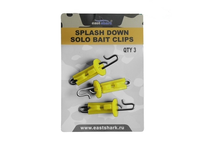 Клипса для дальнего заброса (Splash down solo bait clips) цвет желтый 3шт  #1