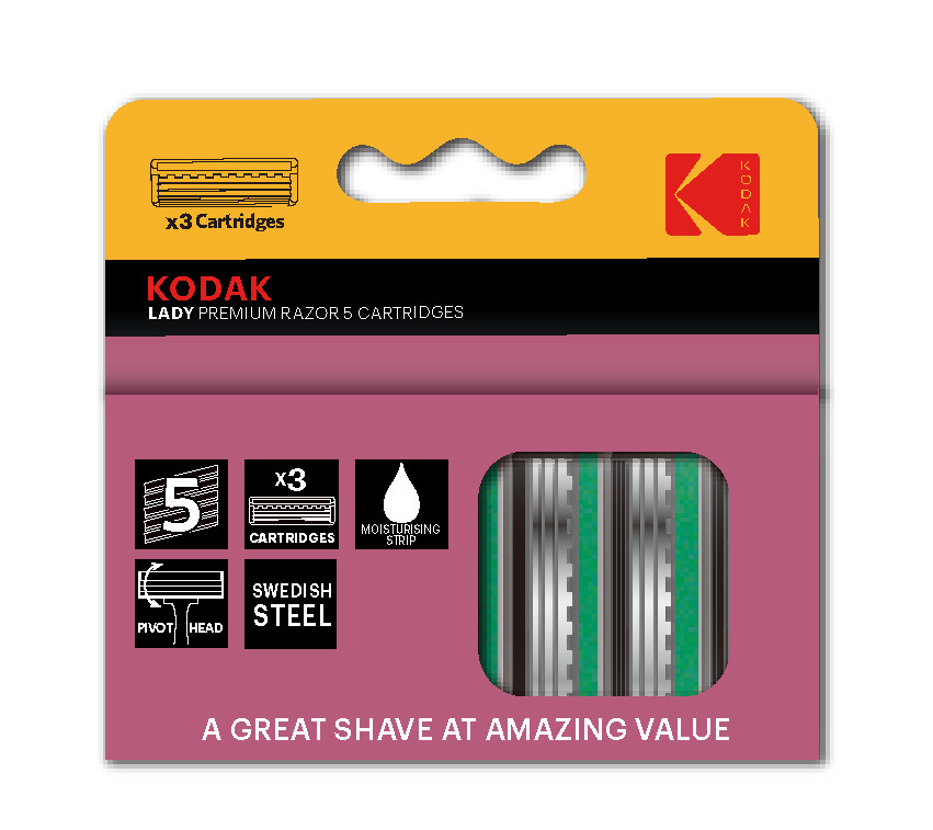 Сменные кассеты для бритья женские Kodak LADY Prem Razor многоразовые 5 лезвий / Сменные картриджи для #1