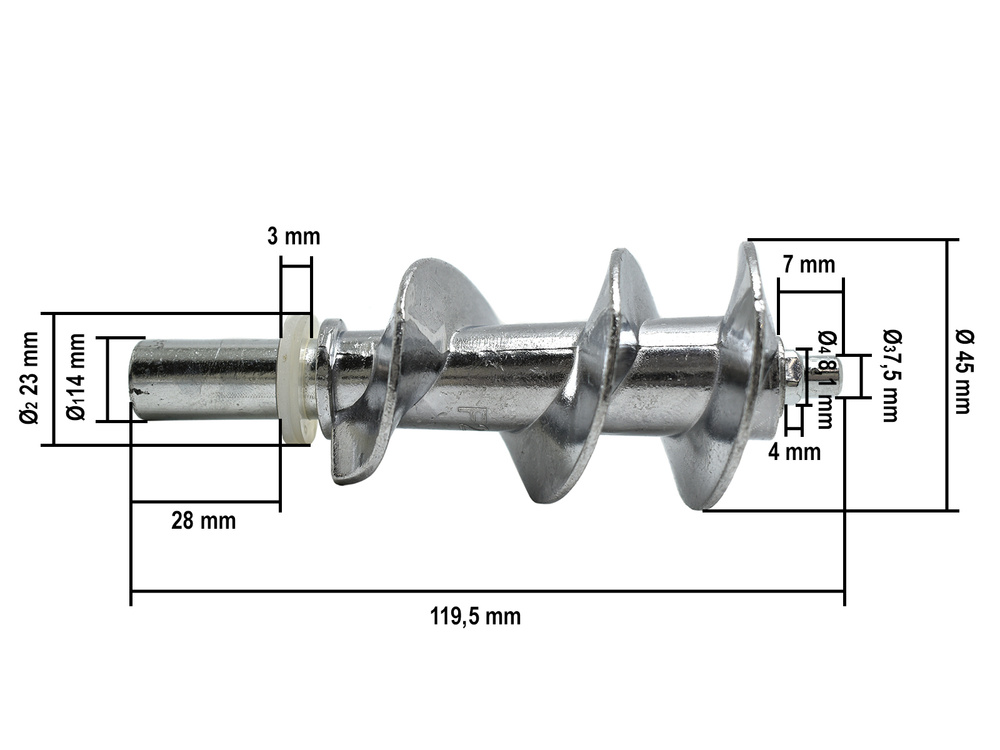 Шнек для мясорубки Panasonic, SUPRA, POLARIS, Scarlett AMM98C-180 #1