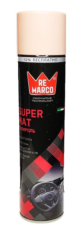 Полироль для приборной панели "RE MARCO" Super Mat матовая с ароматом "Персик" 400мл  #1