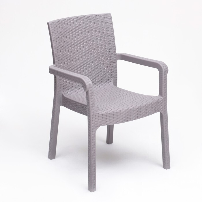 Кресло садовое "Ротанг" 57 х 57 х 87 см, серый #1