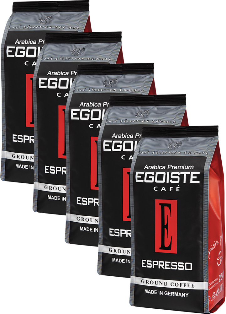 Кофе Egoiste Espresso молотый 250 г, комплект: 5 упаковок по 250 гр. #1