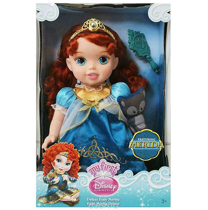 Кукла Дисней Принцессы Мерида с аксессуарами, Princess Baby Merida (33см) мятая коробка  #1
