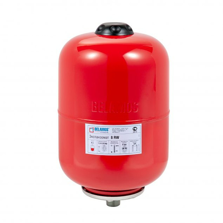Гидроаккумулятор 8 литров для ГВС / расширительный бак (экспанзомат) вертик. 3/4" Belamos (Беламос) красный #1