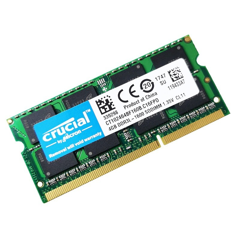 Crucial Оперативная память 1.5в 1.35в DDR3L 4 ГБ 1600 MHz SO-DIMM PC3L-12800 1x4 ГБ (CT102464BF160Bn.4G) #1