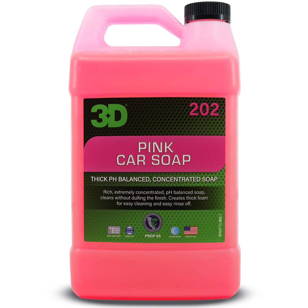 автошампунь для ручной и автоматической мойки 202 PINK CAR SOAP 3D (1,89л)  #1