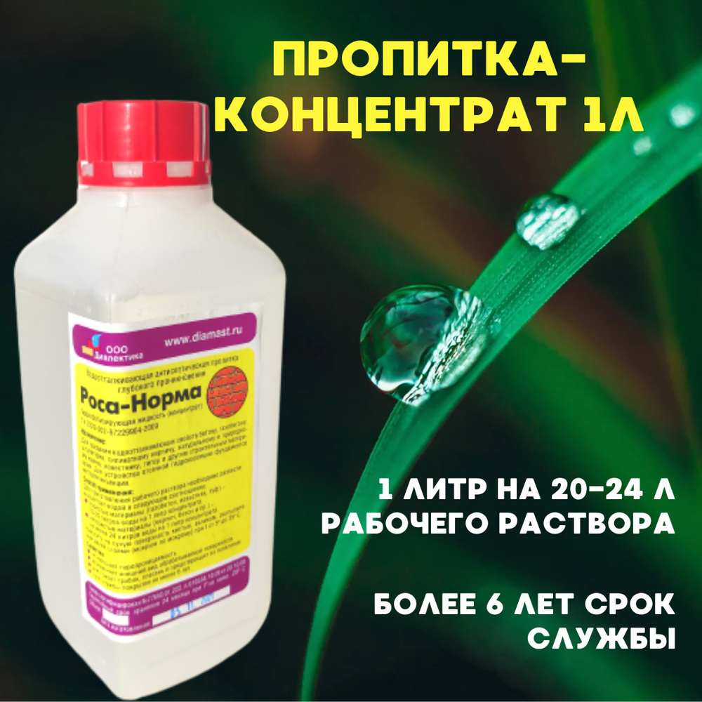 Гидрофобизатор (концентрат) на 24 литра, водоотталкивающая антисептическая пропитка для бетона, кирпича, #1