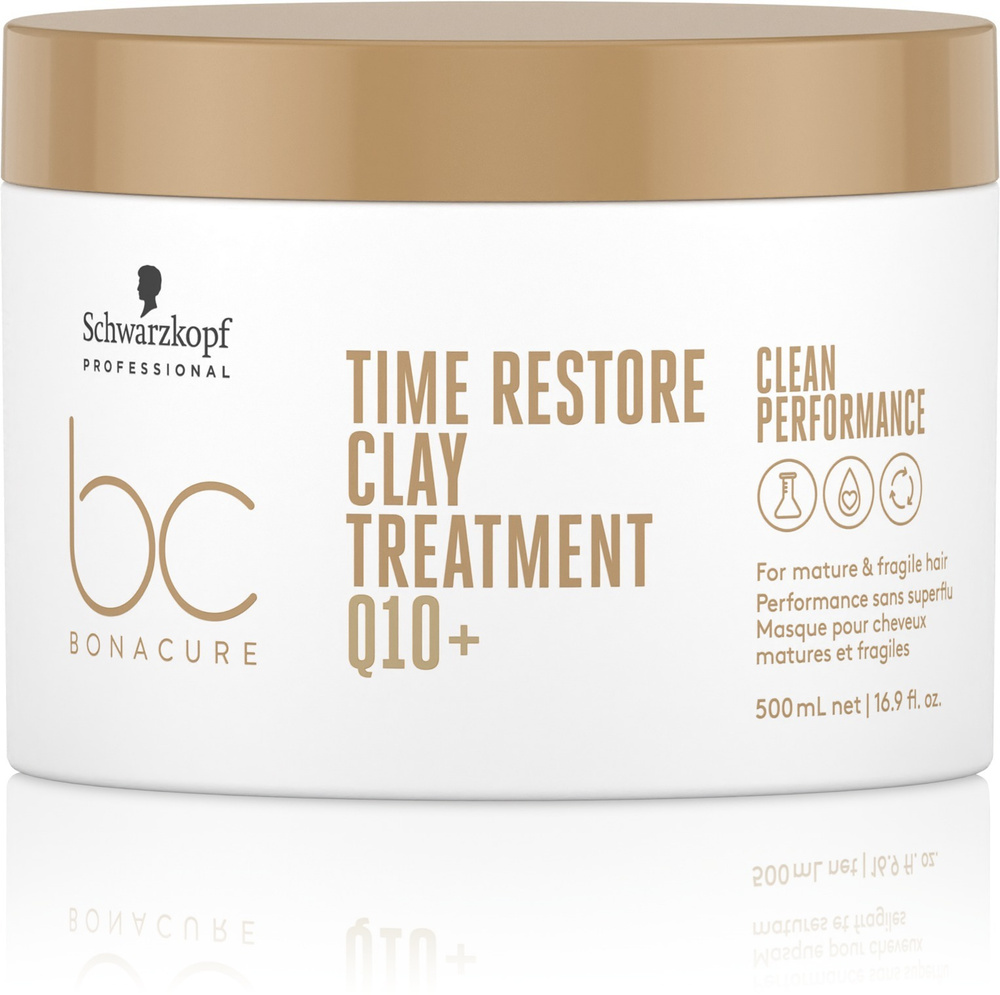 SCHWARZKOPF PROFESSIONAL Маска-глина BONACURE TIME RESTOR Q10+ для зрелых и длинных волос, восстанавливает, #1