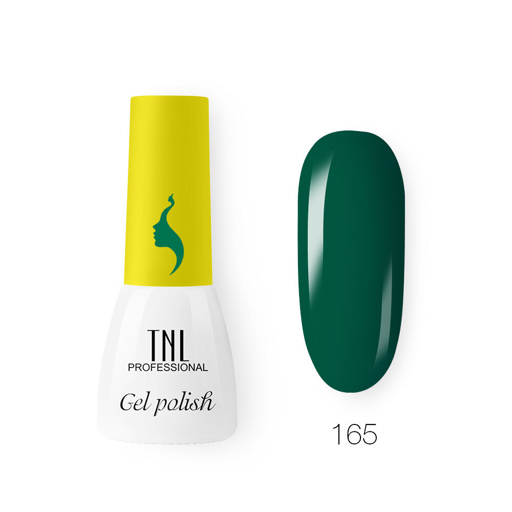 TNL Гель лак для ногтей насыщенный зеленый травянистый 8 Чувств Mini №165 (3,5 мл.)  #1