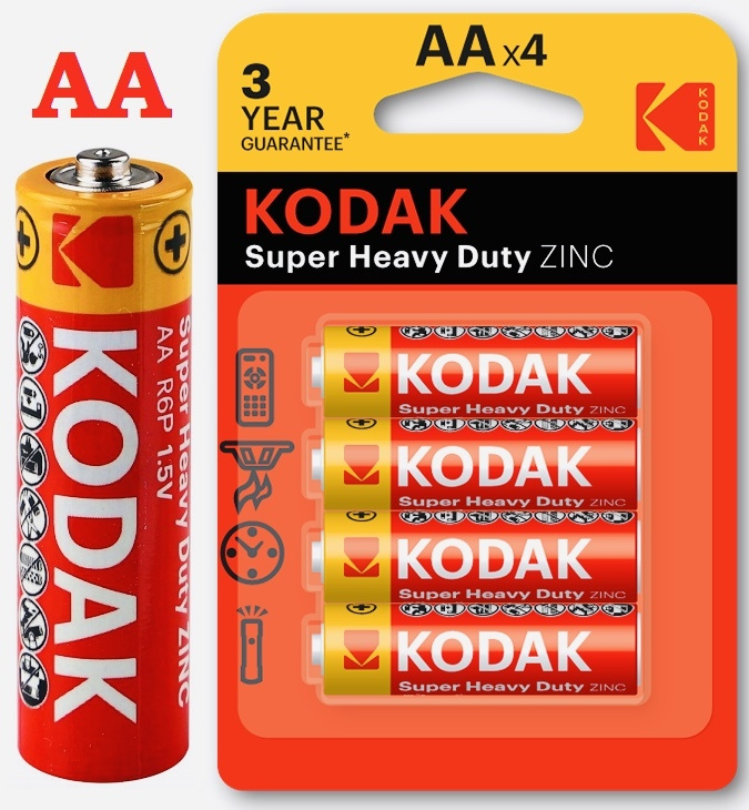 Kodak Батарейка AA, Воздушно-цинковый тип, 1,5 В, 4 шт #1