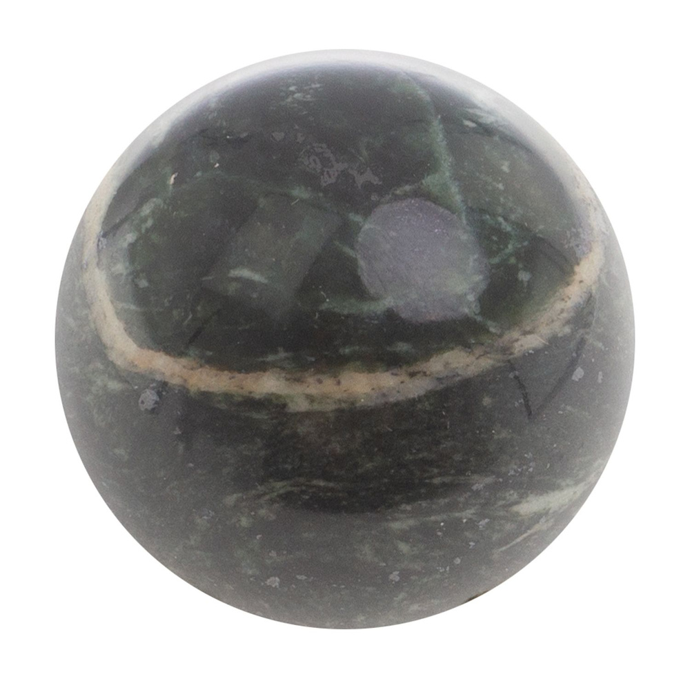 Шар из темного змеевика 3,5 см / шар декоративный / шар для медитаций / каменный шарик / сувенир из камня #1