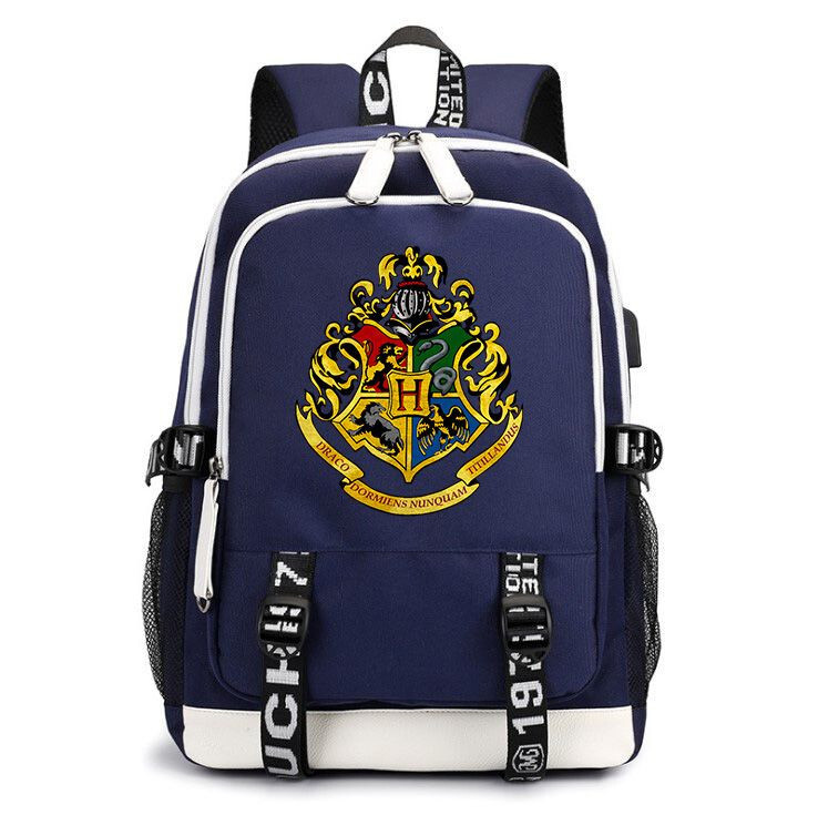 Рюкзак Гарри Поттер (Harry Potter) синий с USB-портом №1 #1