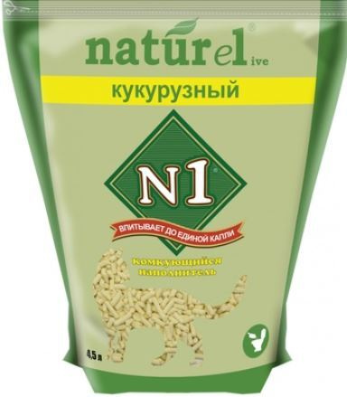 Комкующийся наполнитель Naturel "Кукурузный" на 4,5л 1,81кг #1