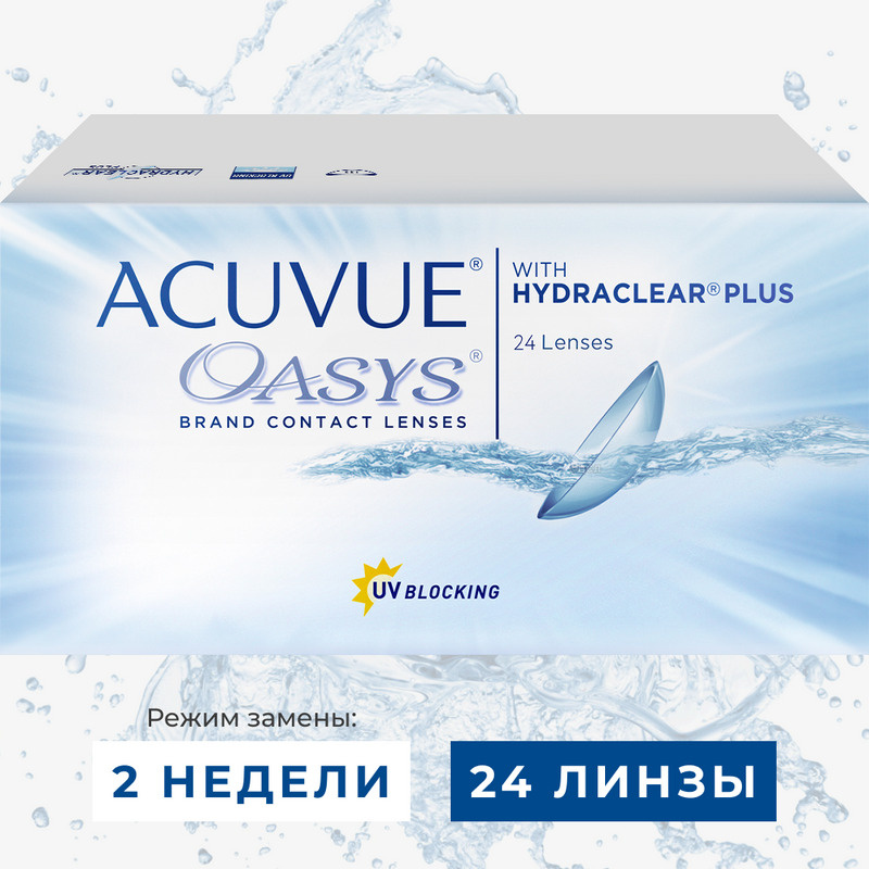 Контактные линзы Acuvue Oasys with Hydraclear Plus, Двухнедельные, +1.50 / 14 / 8.8, 24 шт.  #1