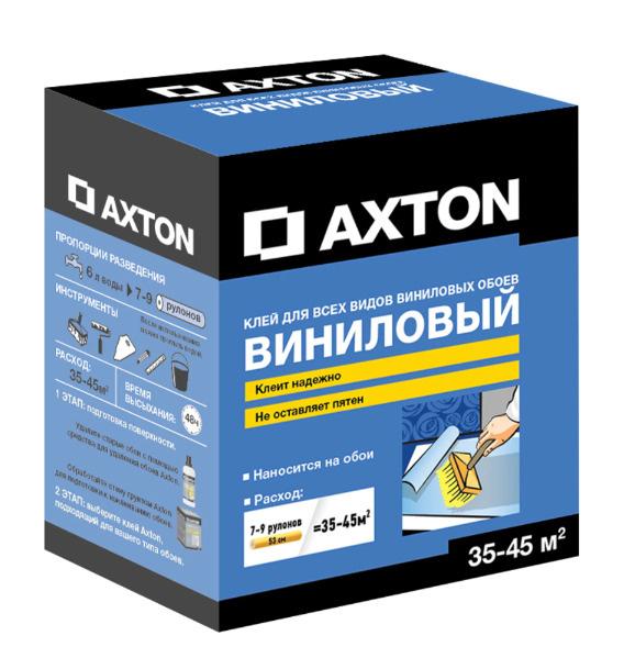 Клей для виниловых обоев Axton, 35-45 кв.м #1