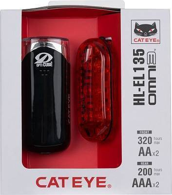 Комплект переднего и заднего велофонарей Cat Eye EL135N-LD135 #1