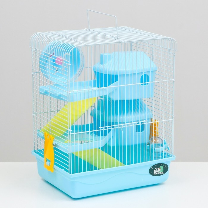 Клетка для грызунов Пижон, двухэтажная с наполнением 31 х 24 х 40 см, голубая  #1