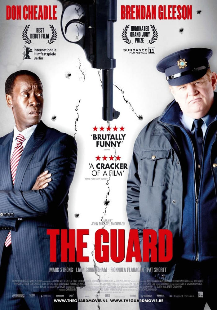 плакат, постер Однажды в Ирландии (The Guard, 2011г) на холсте, размер 30х42см  #1