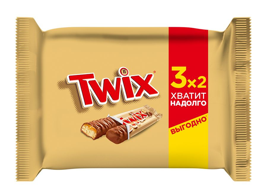 Батончик шоколадный Twix, 55 г х 3 шт./уп., 165 г #1