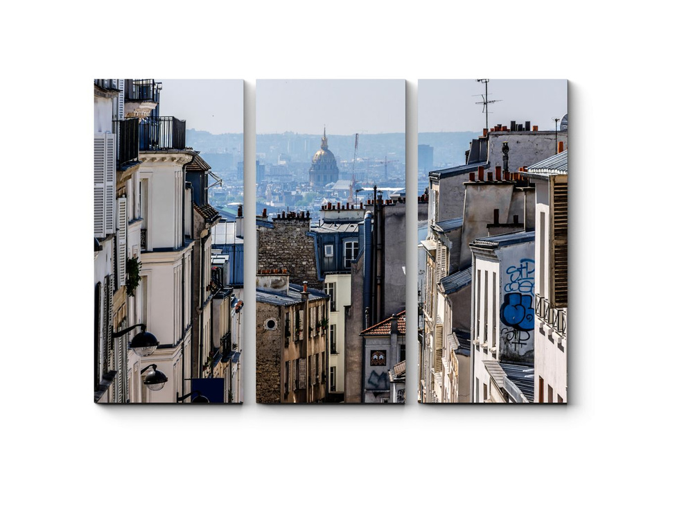 Модульная картина Прекрасная панорама Парижа #1