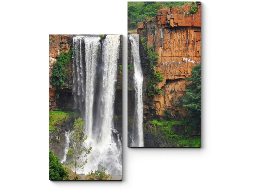 Модульная картина Потрясающий водопад, Мпуланга, Южная Африка  #1