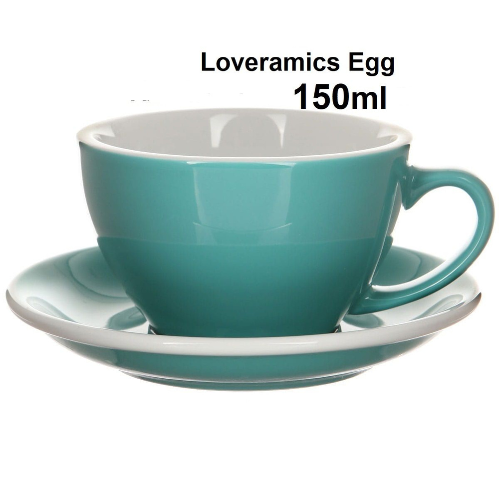 Кофейная пара Loveramics egg, 150ml, цвет бирюзовый (teal BTE) #1