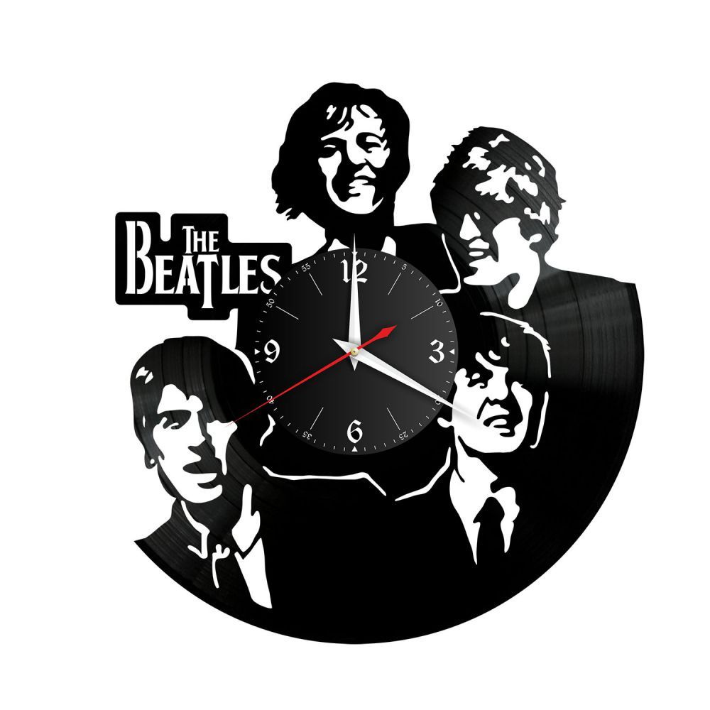 RedLaser Настенные часы "группа Битлз (The Beatles) из винила, №3 ", 30 см  #1