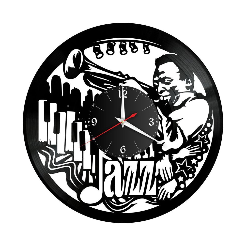 RedLaser Настенные часы "Музыка (Джаз) из винила, №19 ", 30 см #1