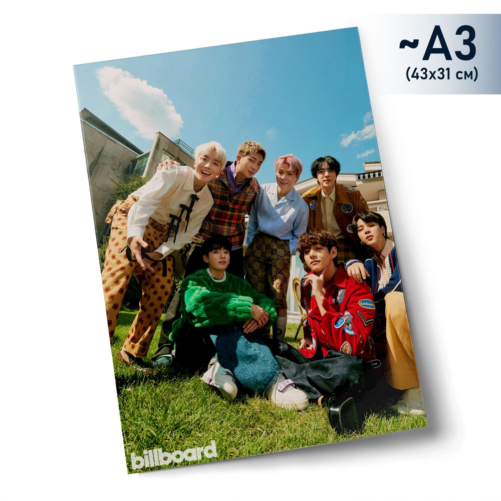 ANIMESKI Плакат "BTS", 43 см х 31 см #1