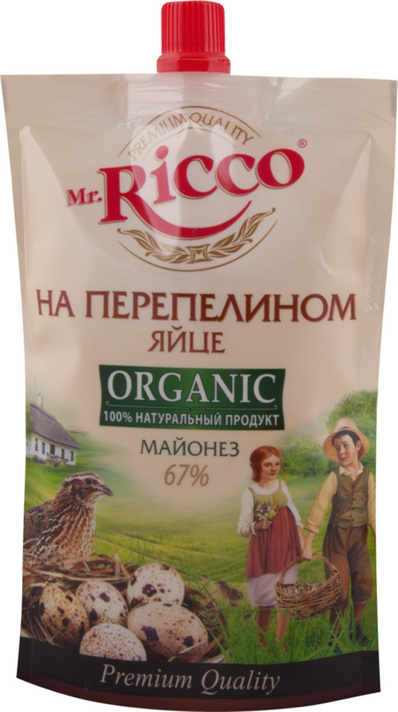 Майонез MR.RICCO Organic на перепелином яйце 67%, 220 мл - 10 шт. #1