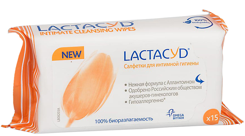 Lactacyd Femina Влажные салфетки 15 шт #1