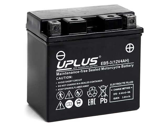 Аккумулятор UPLUS AGM EB5-3 4Ah ОП 70A мотоциклетный #1