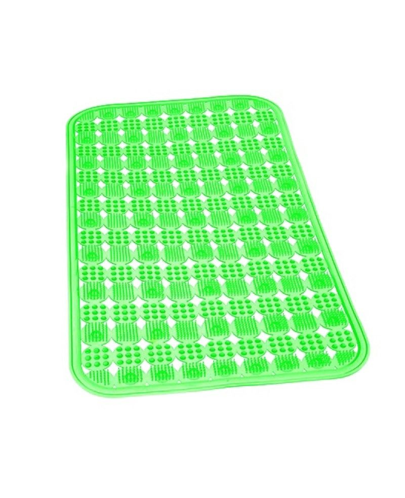 Коврик для ванной противоскользящий на присосках, 67х36 см. / Коврик массажный прямоугольный, зеленый #1