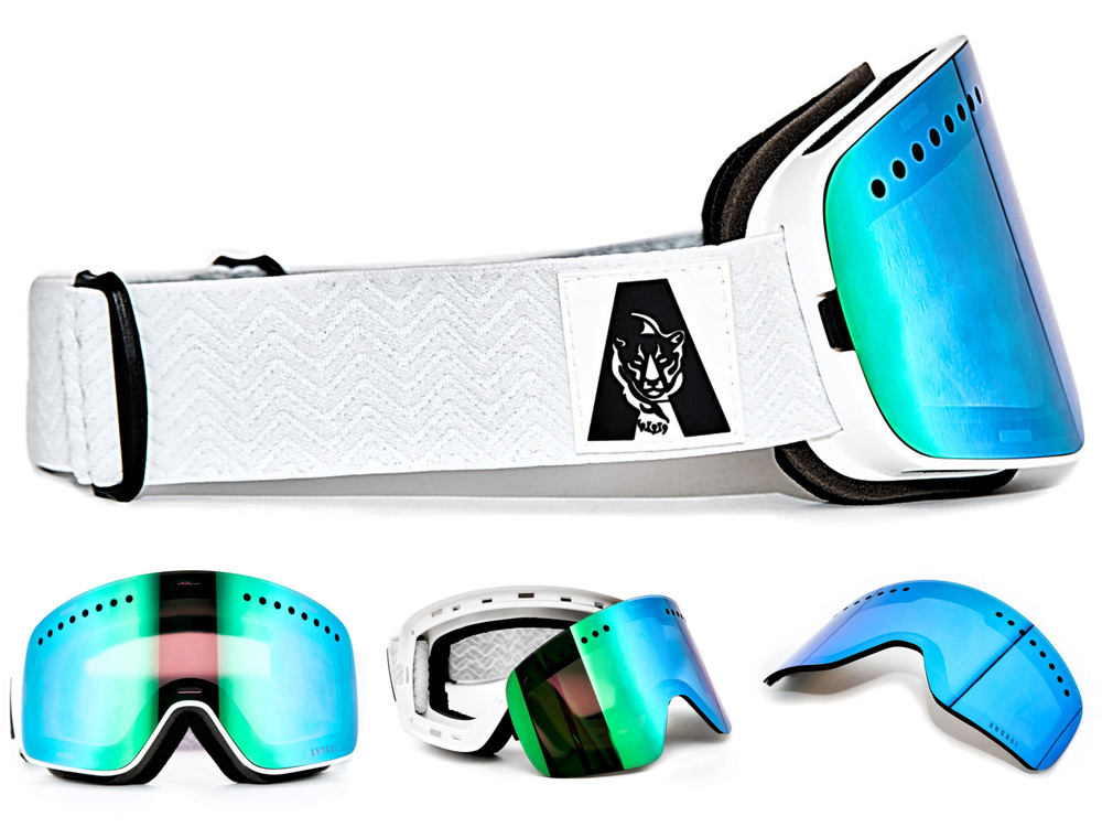 Очки горнолыжные / сноубордические Andavi Neo Magnet, Limited Edition, цвет Aurora Lights, магнитная #1