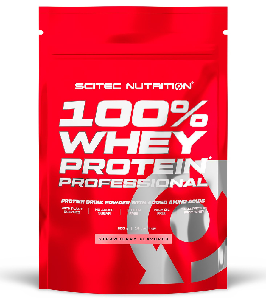 Протеин сывороточный Scitec Nutrition 100% Whey Protein Professional 500 г клубника  #1