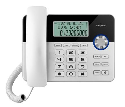 Телефон проводной Texet TX-259 черный-серебристый #1