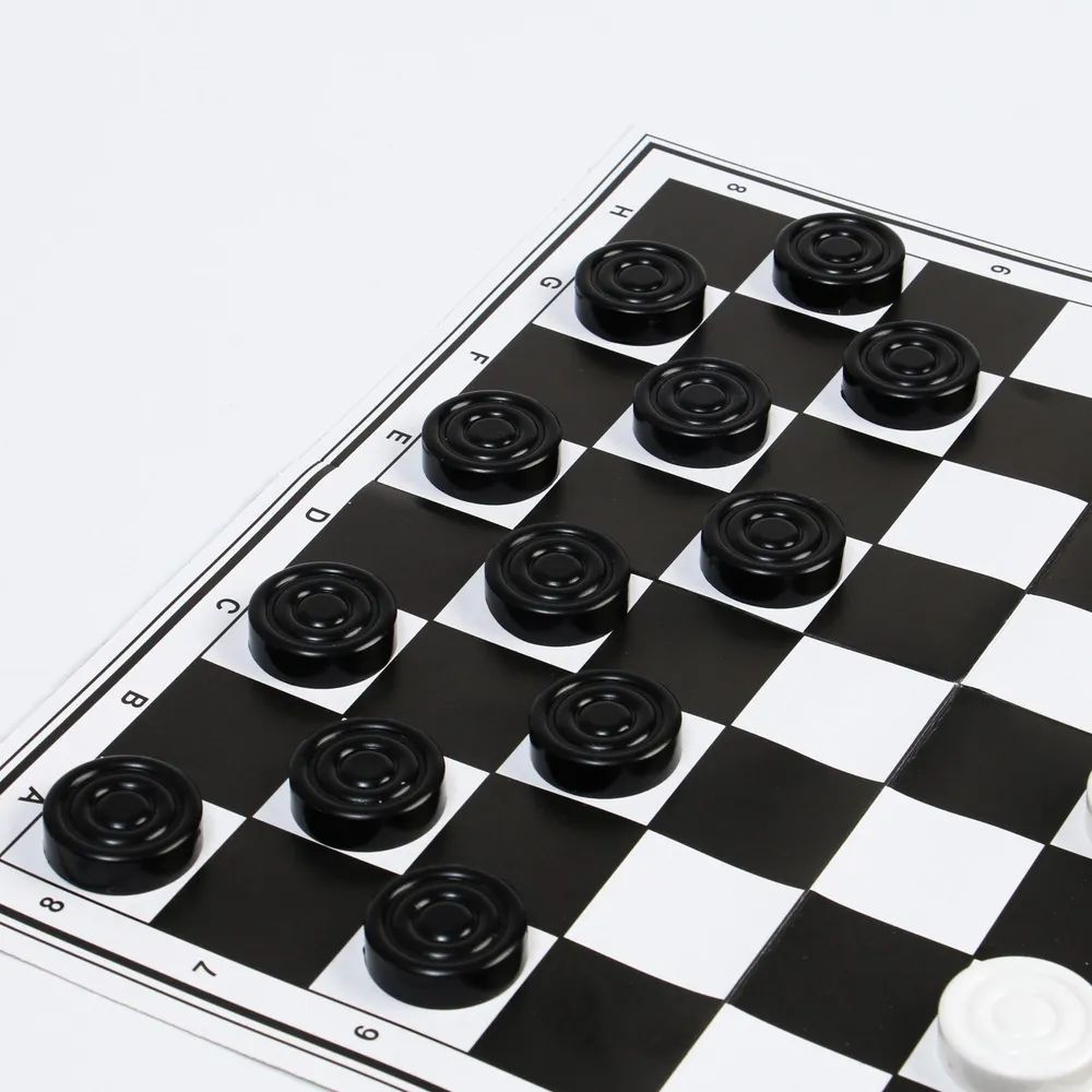 Набор шахматы и шашки>шахматное поле>фигуры пластик>манитная игра  #1