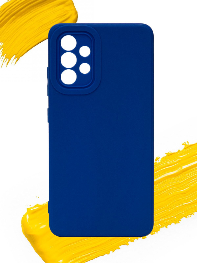 Чехол для Samsung Galaxy A53 / чехол на самсунг а53 c защитой камеры синий  #1
