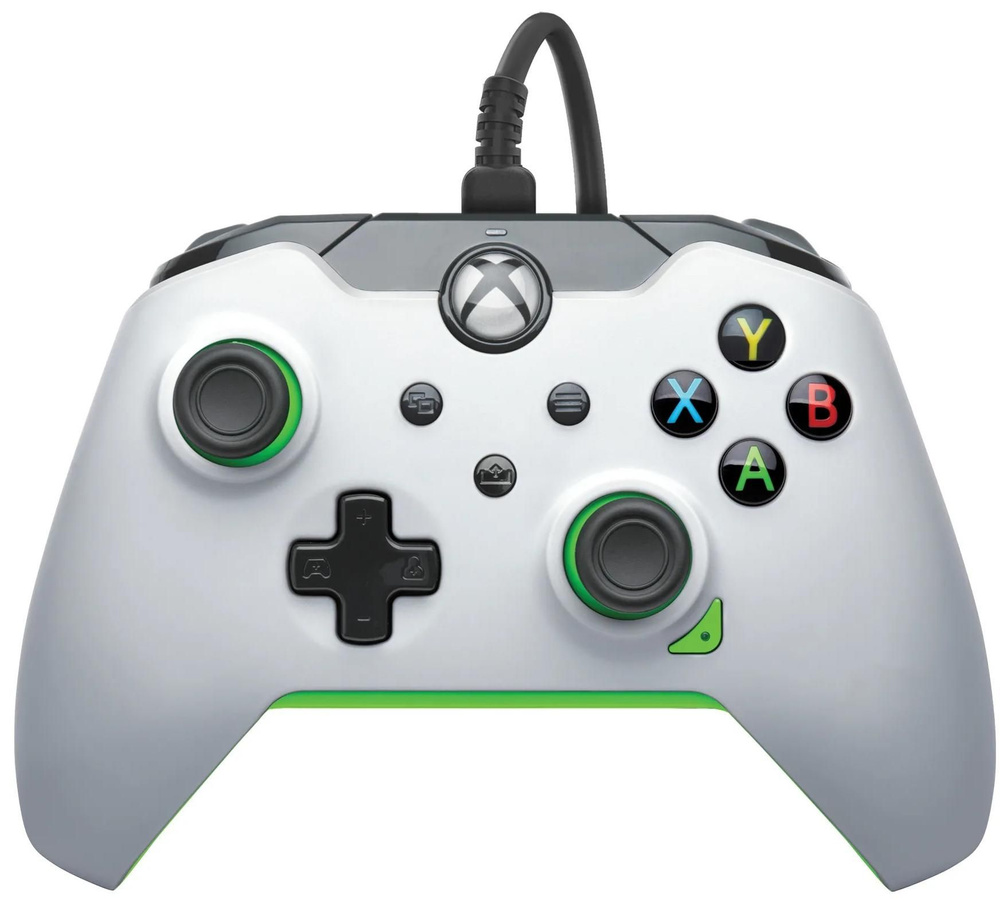 Геймпад проводной Controller Wired PDP Neon White 012-WG Xbox One/Series X/S/PC #1